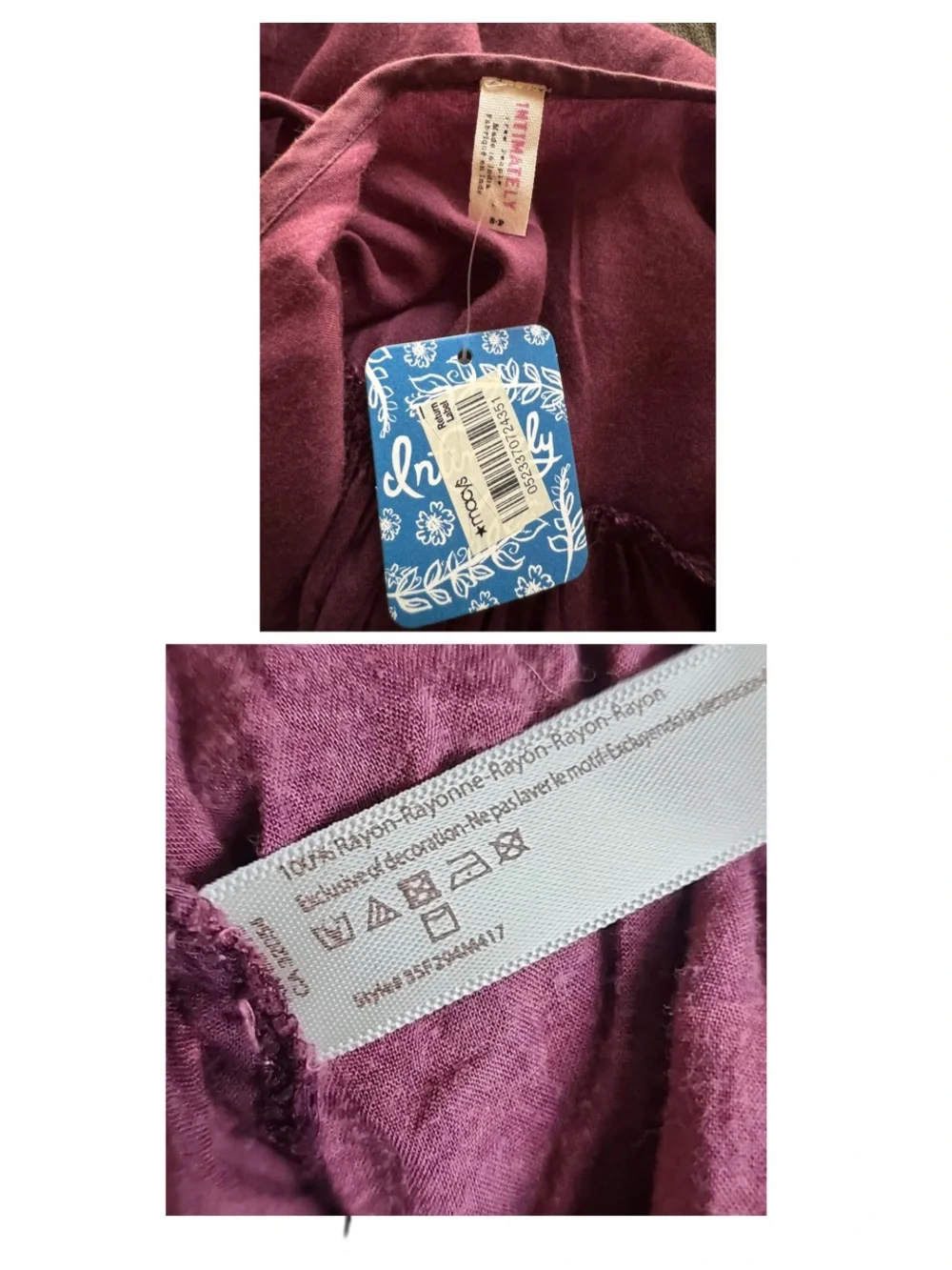 🌺 NWT!! Free People Parisian Lace Midi Slip Dress in Burgundy (S)